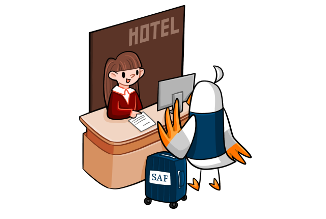 Saffy Housing Illustration - Hotel Checkin
