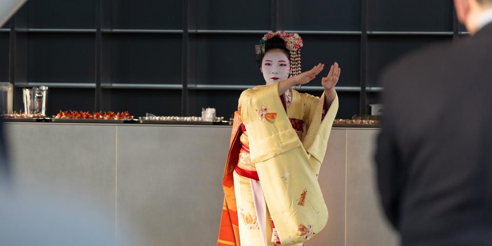 SAF年会招待会上的舞伎表演