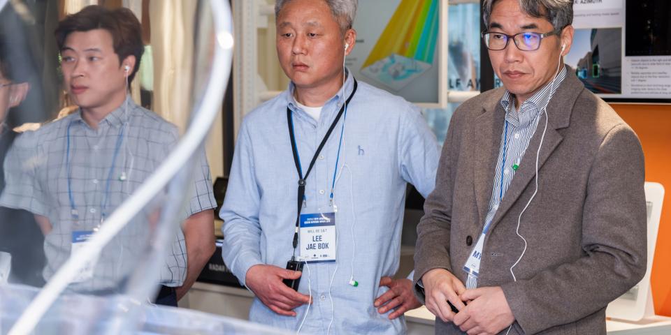 Three Korean professionals tour the NXP semiconductor facility in the Netherlands